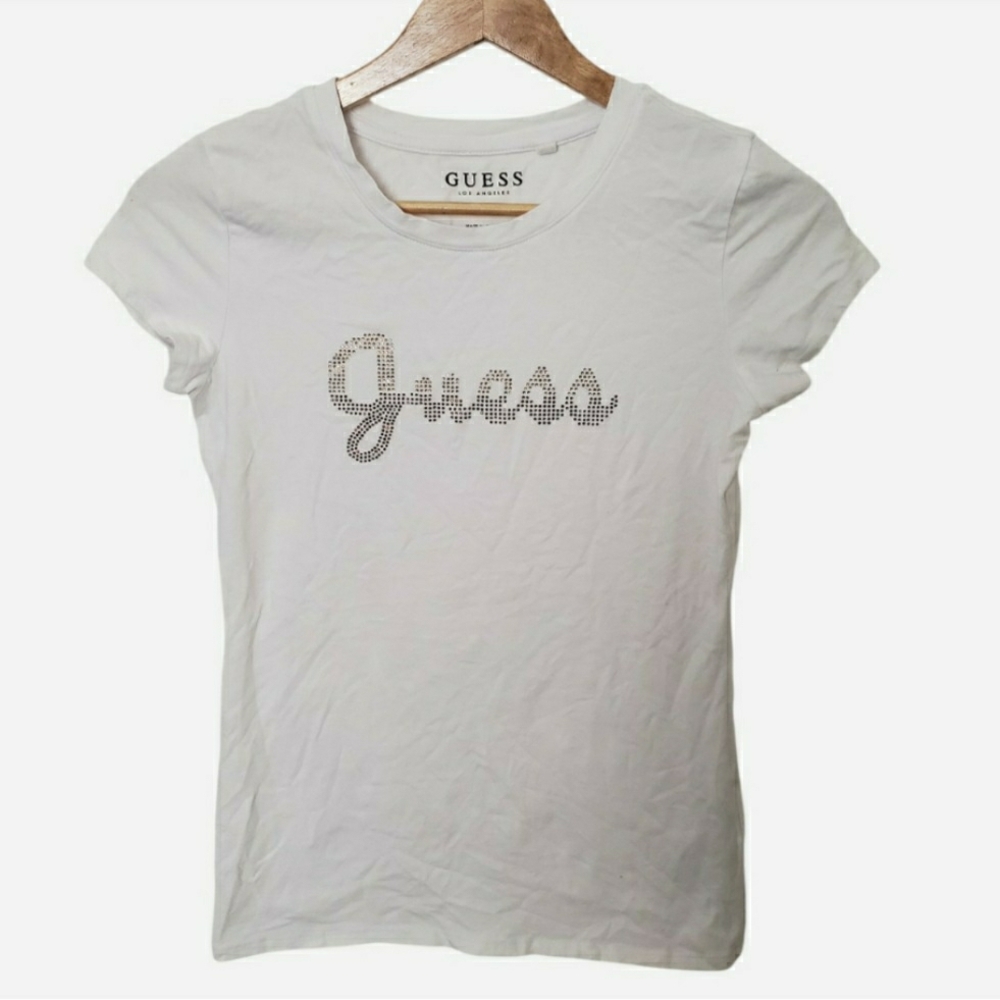Guess Women's White Short Sleeve Tee
